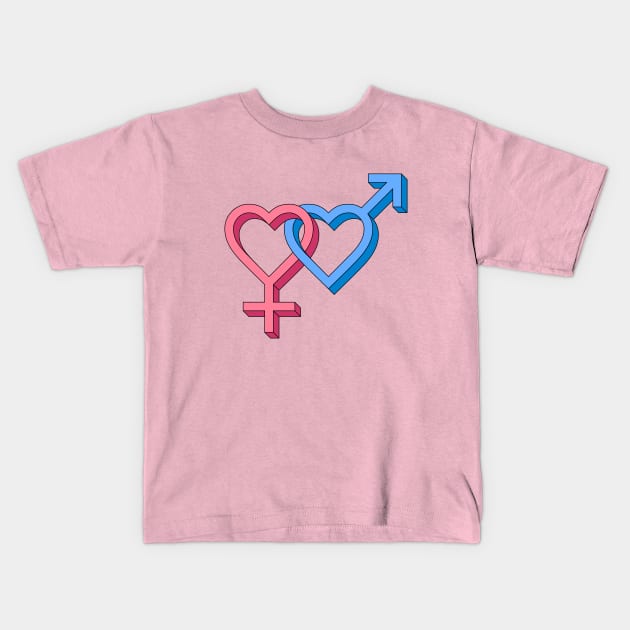 Male and female sex symbol Kids T-Shirt by ibarna